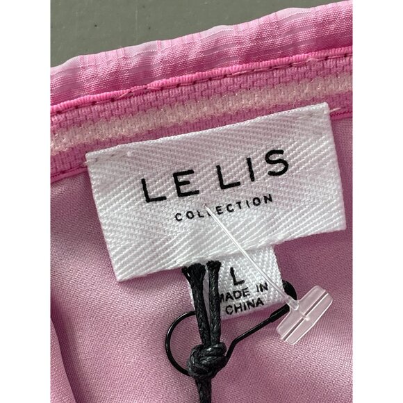 Le Lis Collection Crop Top Size Large Strapless Bustier Pink Feminine Summer NEW - Picture 2 of 6